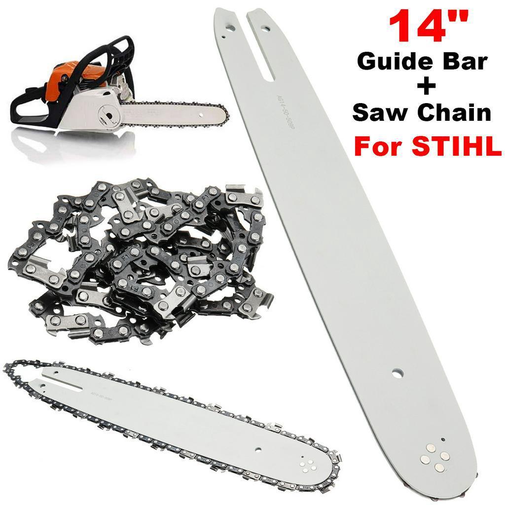 New 14" Chainsaw Guide Bar with Chain Saw 3/8 50DL 36.22" for STIHL MS170 MS180 MS190 MS250 MS193T MS200T MS230 Electric Saw