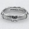 HERMES Fidelite Ring H K18 white gold #4.1(US Size) 4.5g Women Used