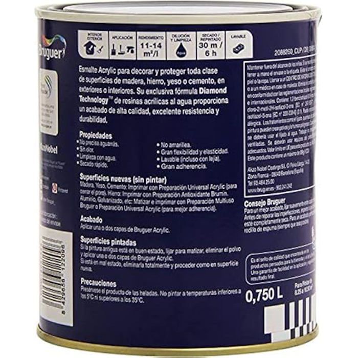 Bruguer 5057426 Émail Acrylique Brillant Acrylic Noir