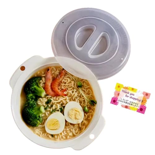 [Made in Japan] Instant microwave cooker for ramen and vegetables, no pot or bowl needed. Easy cleanup!