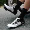 New Unlocked Cycling Shoes Men's Lock Shoes Mountain Bike Cycling Shoes Road Bike Unlocked Shoes Hard-soled Cycling Shoes
