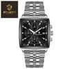 New Fashion Men Watch Luminous Waterproof Chronograph Date Man Wristwatch Square Stainless Steel Quartz Men'S Watches Reloj