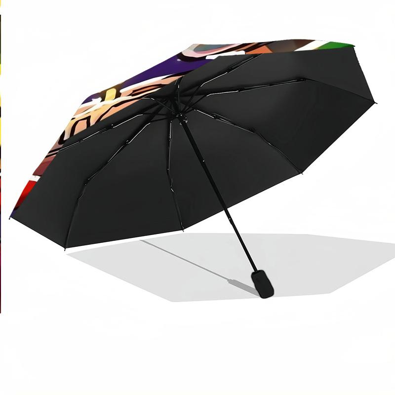 Windproof Folding Umbrella, 8‑Rib Auto Open Close Among Us Umbrella for Rain Sun Protection