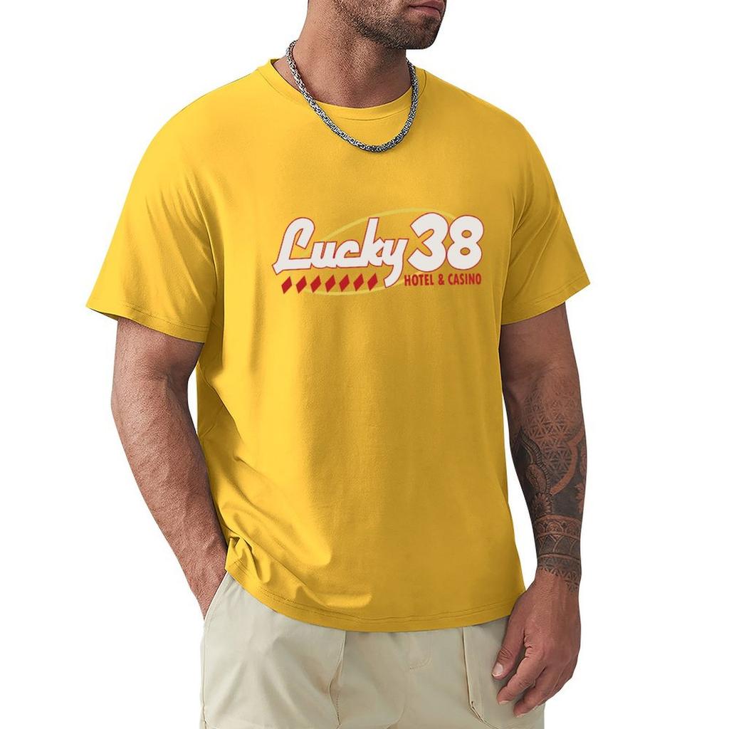 Lucky 38 T-Shirt Designer Shirts Anime Tshirt Graphic T Shirt Vintage Black T-Shirts For Men