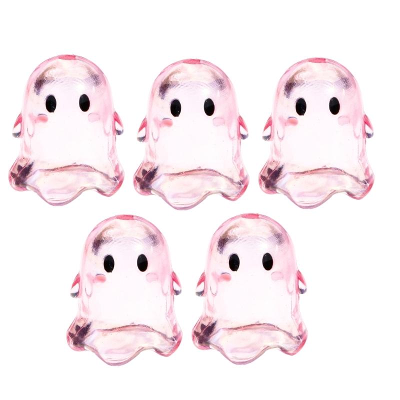 5 Pack Acrylic Specter Shape Beads Clear Handmade Beads Bracelet Craft Finding for Jewelry Making Crafting and Decorations