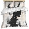Exotic Style Bedding Set African Women Print Duvet Set Traditional Bedroom Decoration