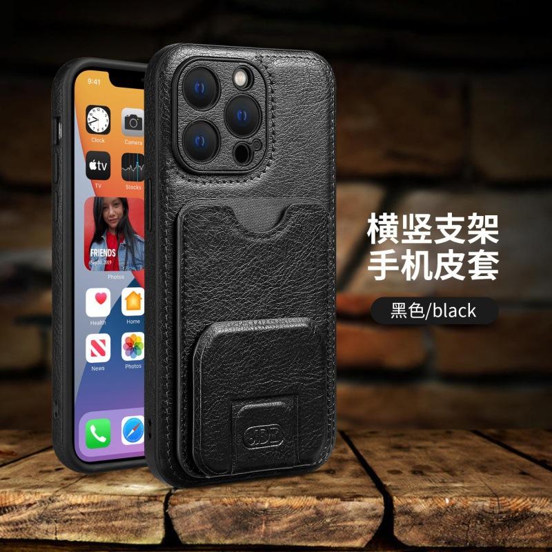 Apple 11PROMAX mobile phone holder leather case iPhone11/11PRO mobile phone case card bag card retro