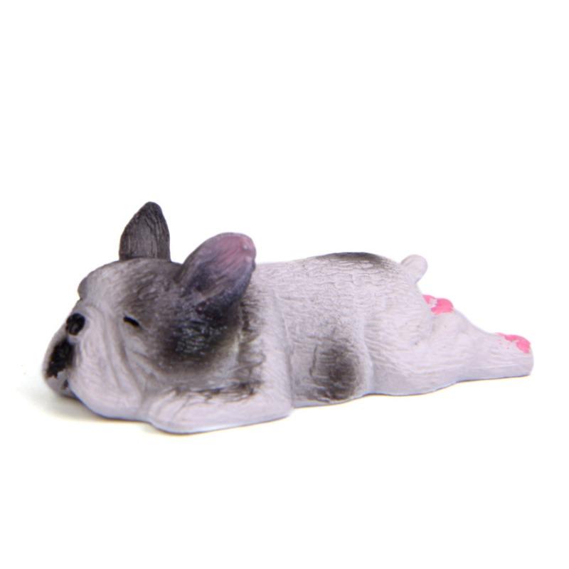 Cute and Sleepy Series Small Bulldog Model Shiba Inu Figurine Phone Case Material Figurine