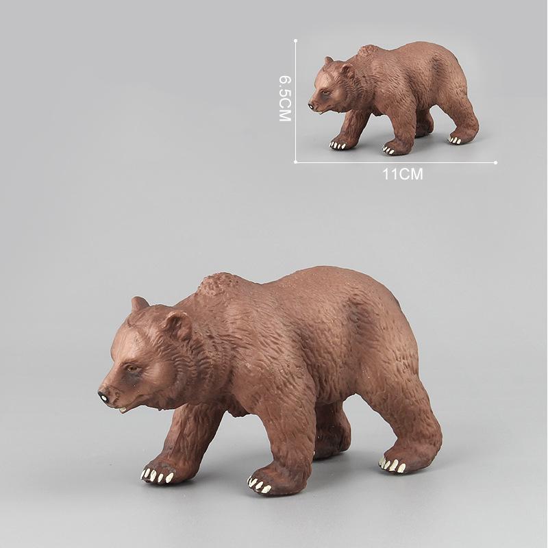 Simulation Mini Brown Bear Model Animal Toy
