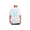 Nike Letter Print Crew Neck Straight Casual Short Sleeve T-Shirt Men Tops White FZ5386-100