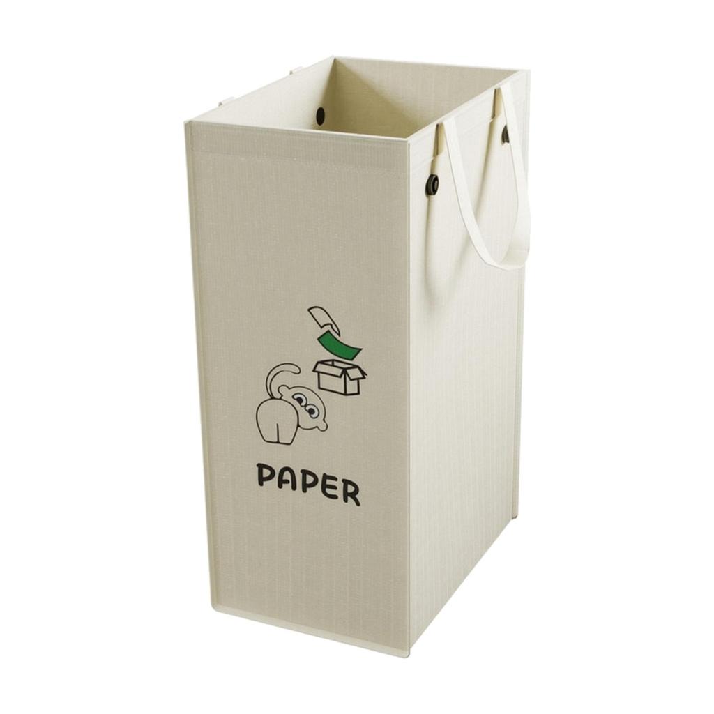 Rectangular Material Recycling Bin with Carry Handle Lightweight for Kitchen