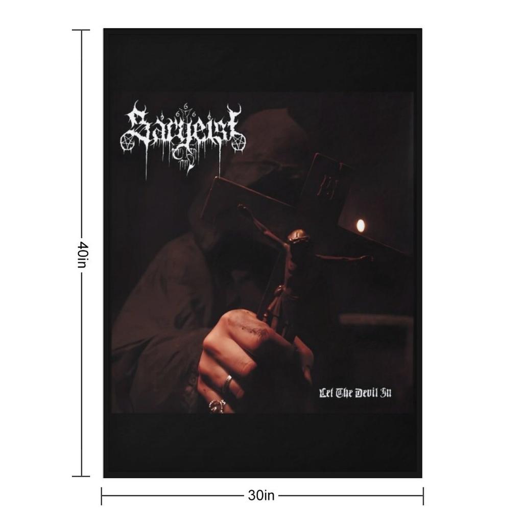 Sargeist black metal band Throw Blanket Decoratives halloween Warm Tourist Blankets