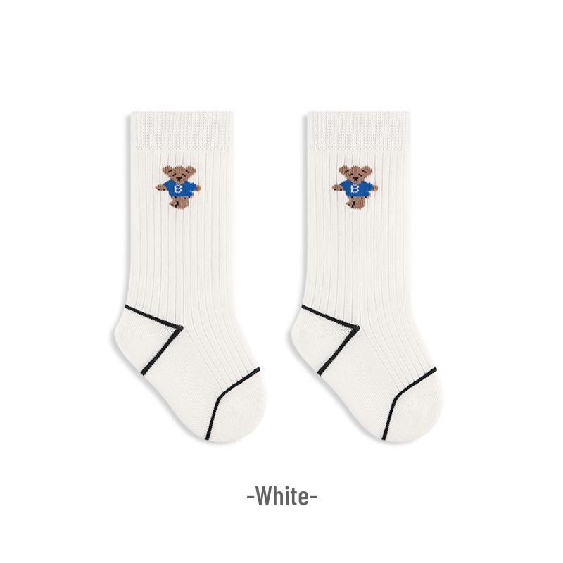 

Дитячі весняні мультяшні спортивні шкарпетки до коліна, антибактеріальні, безшовні: Не стискаючі до середини гомілки для хлопчиків та дівчаток L 3-5 years білий