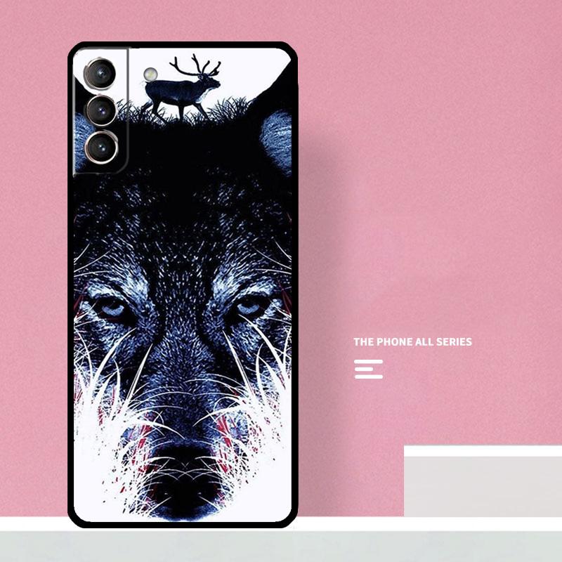 Wolf Art Black Phone Case For Samsung Galaxy S25 S26 Ultra S20 S21 S22 S23 S24 Plus S10 S25 FE Cover Coque