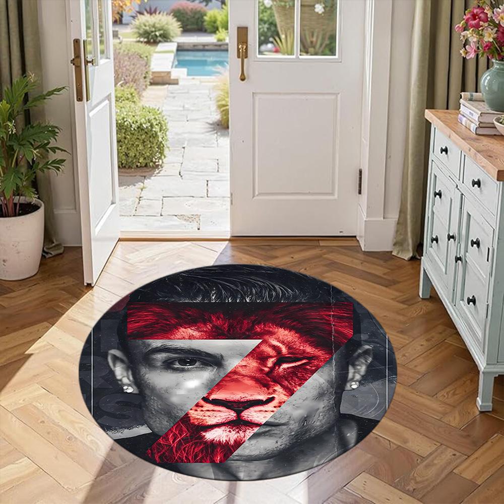 Ronaldo's Round Floor Rug Suitable for Bedrooms Hallway Kitchen Game Room Antislip Round Carpet Office home decor