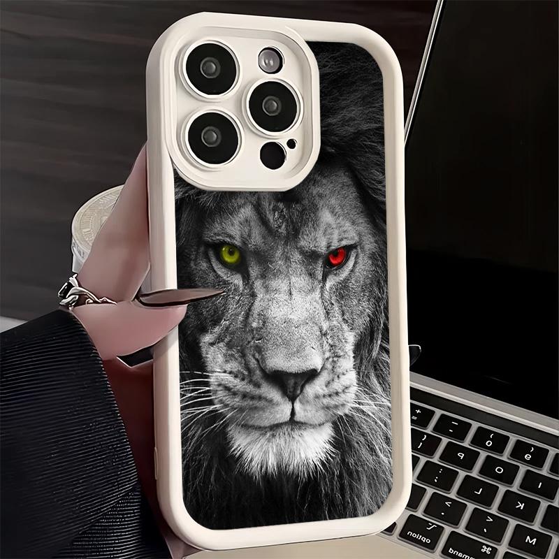 Lion Male Man King Phone Case for iPhone 16 17 Air 16E 15 Pro Max 14 Plus 13 12 Mini Capa Soft Shell Silicone Funda