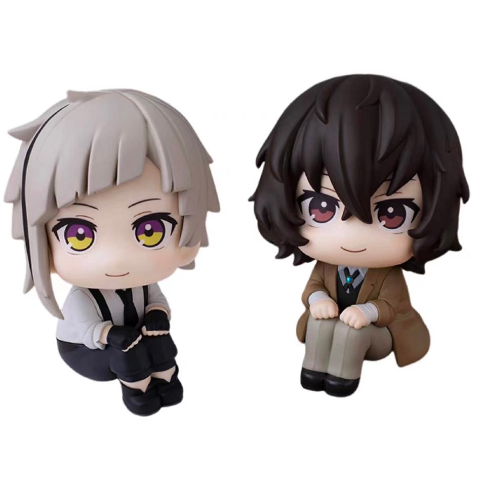 10cm Bungou Stray Dogs Anime Figure Look Up Nakajima Atsushi Action Version Dazai Osamu Figurine Collection Model Toys Q Poseable Articulated Scale
