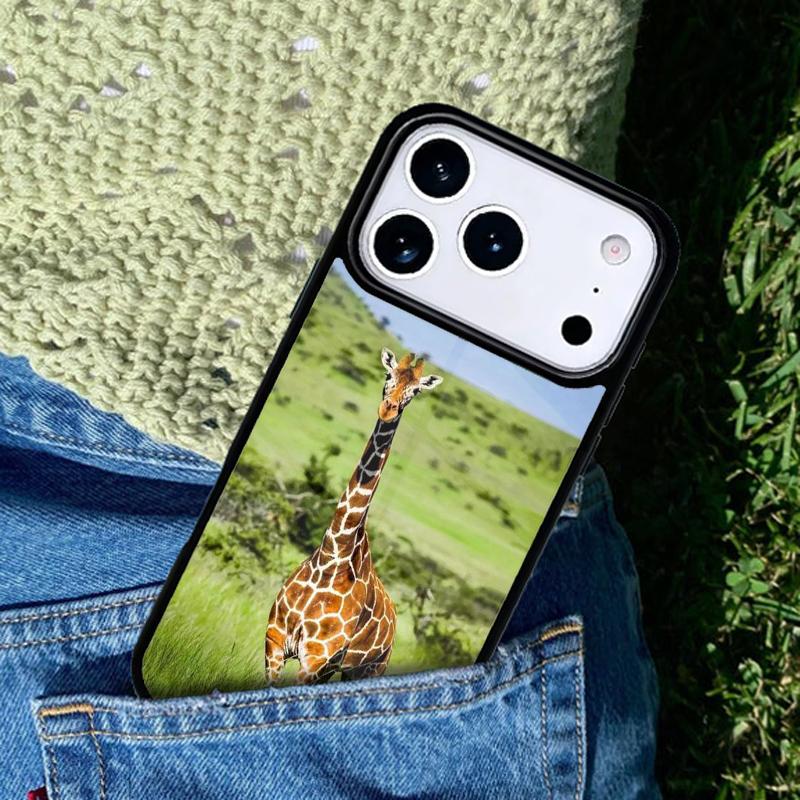 Zoo Animals 1 Giraffe Phone Case For iPhone 17 AIR 16 Pro Max 15 14 Pro 11 12 13 Shockproof Silicone Cover