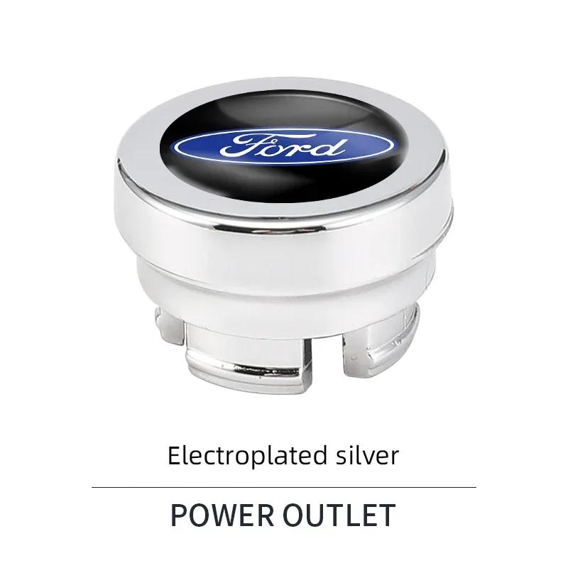 Autoaufkleber 2026 Ford Neu 2025 Heißes Auto Zigarettenanzünderabdeckung Staubschutz Zubehör Für Ford S MAX Ranger Focus Fiesta Mondeo