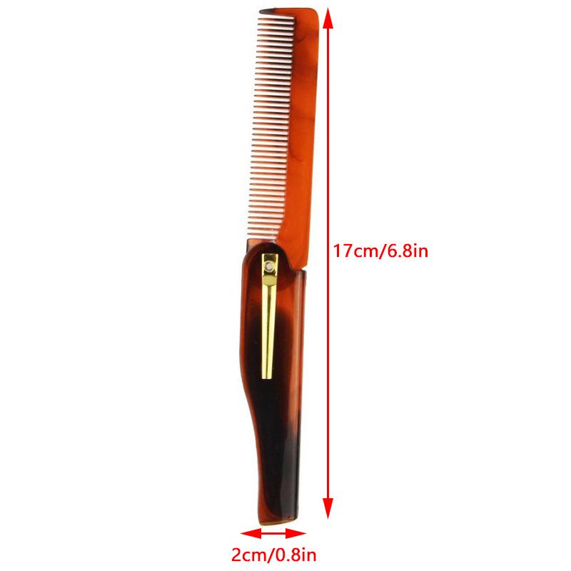 Przenośne składane grzebienie kieszonkowe, grzebienie do brody z tworzywa sztucznego, narzędzie do stylizacji włosów, grzebienie dla mężczyzn i kobiet, składany grzebień, narzędzie do włosów dla fryzjera