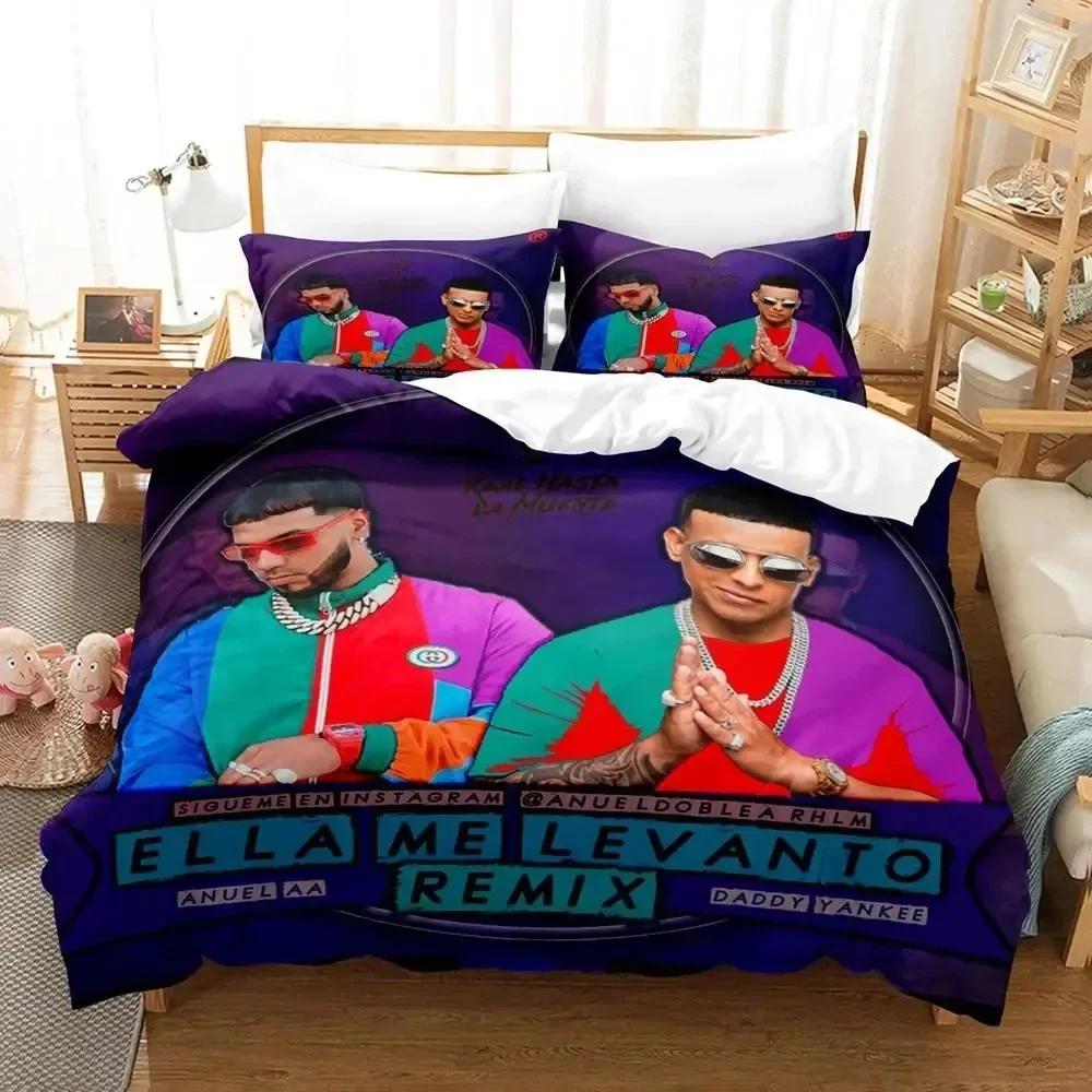 Comforter 3D Print Anuel Aa Real Hasta La Bedding Set 3D Printed Suitable For Bedroom Kids Home Textile