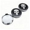 4pcs Skull Logo Emblem Car Wheel Center Caps 65MM Clips 59MM Rim Hubcaps Cover Skulls Badge Wheels Hub Dust Cap Car Accessories