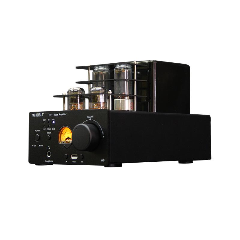Hifi Tube Amplifier 80W+80W High Power Fever Amplifier Auido Speaker Amplifier Home Theater Bluetooth 5.0 With Ear Amplifier