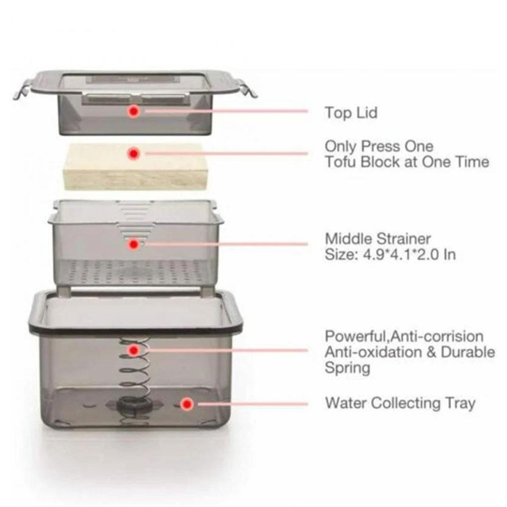 Tofu-Press-Maker Leichtgewichtiger Wasserablass-Gadget Haushalt Sojabohnenquark-Presser Professionelles Küchenkochwerkzeug