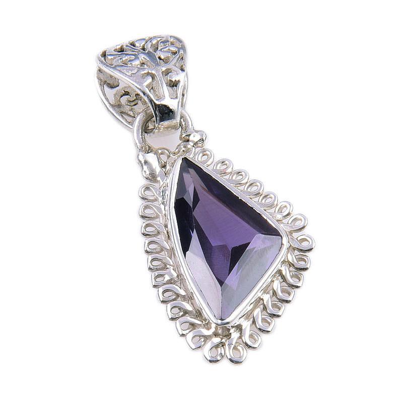 Natural Alexandrite Gemstone 925 Solid Sterling Silver Gift Pendant 1.50" G9D15