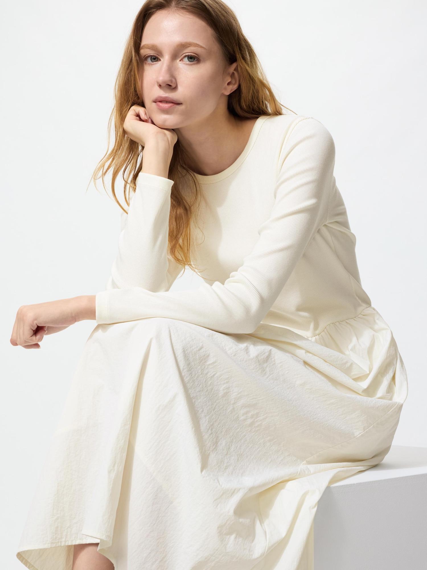 

Комбинированное платье Uniqlo 00 WHITE/WOMEN XS