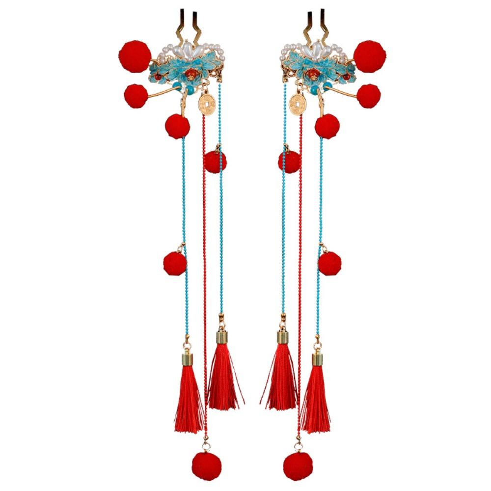 Pearl Ancient Hair Stick Chinese Style New Year Headdress Retro Tang Dynasty Hairpin  Jewelry