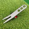 Golf Divot Repair Tool Zinc Alloy Pitchfork Turf Tool Putting Green Fork Groove Cleaner Golf Accessories Enduring