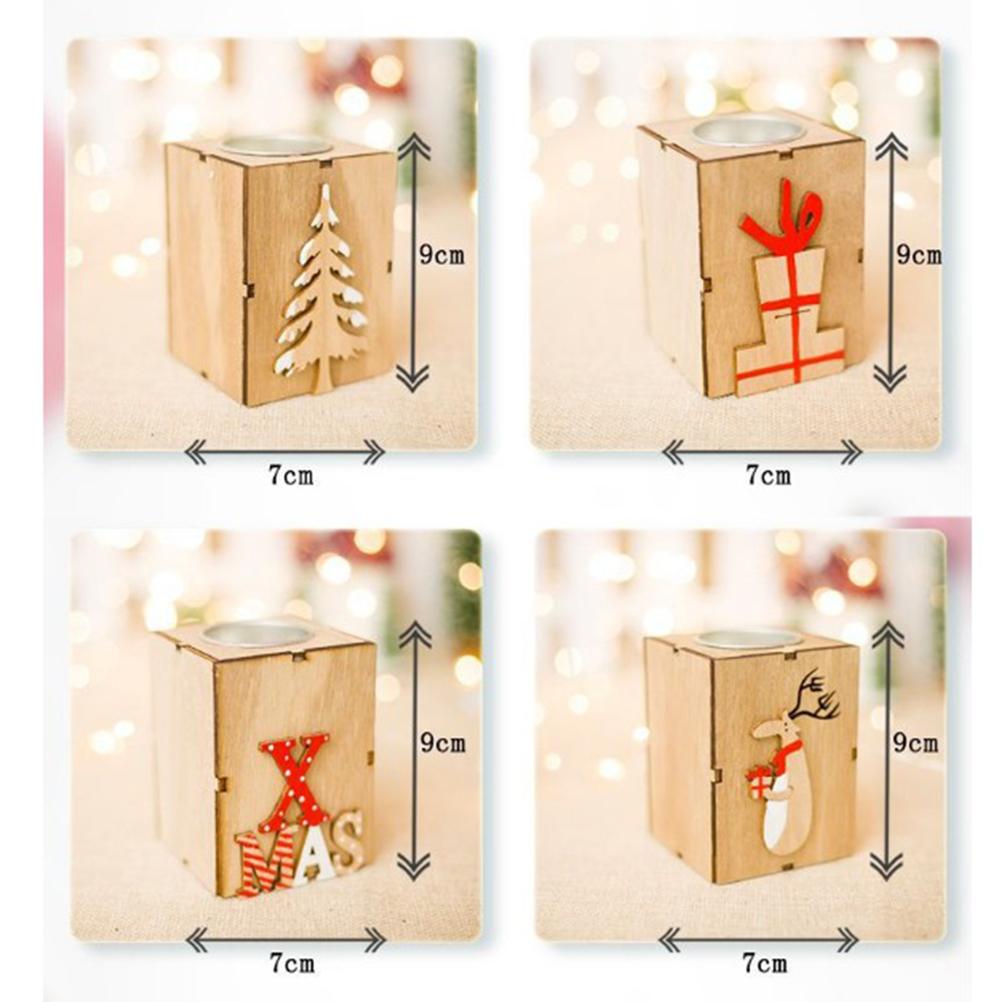 Home Wooden Tealight Candle Holder for Christmas Wedding Home Party Decoration