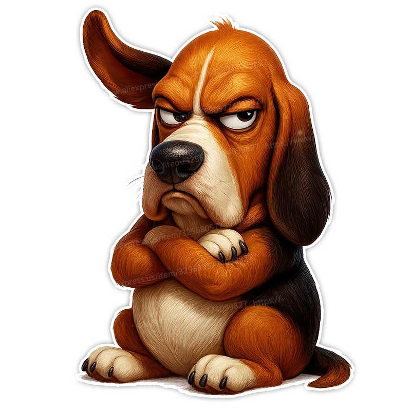 Funny Basset Hound Pet Dog Animal Car Sticker Waterproof Styling Automobiles Motorcycle Exterior Accessories Vinyl Decals Y172