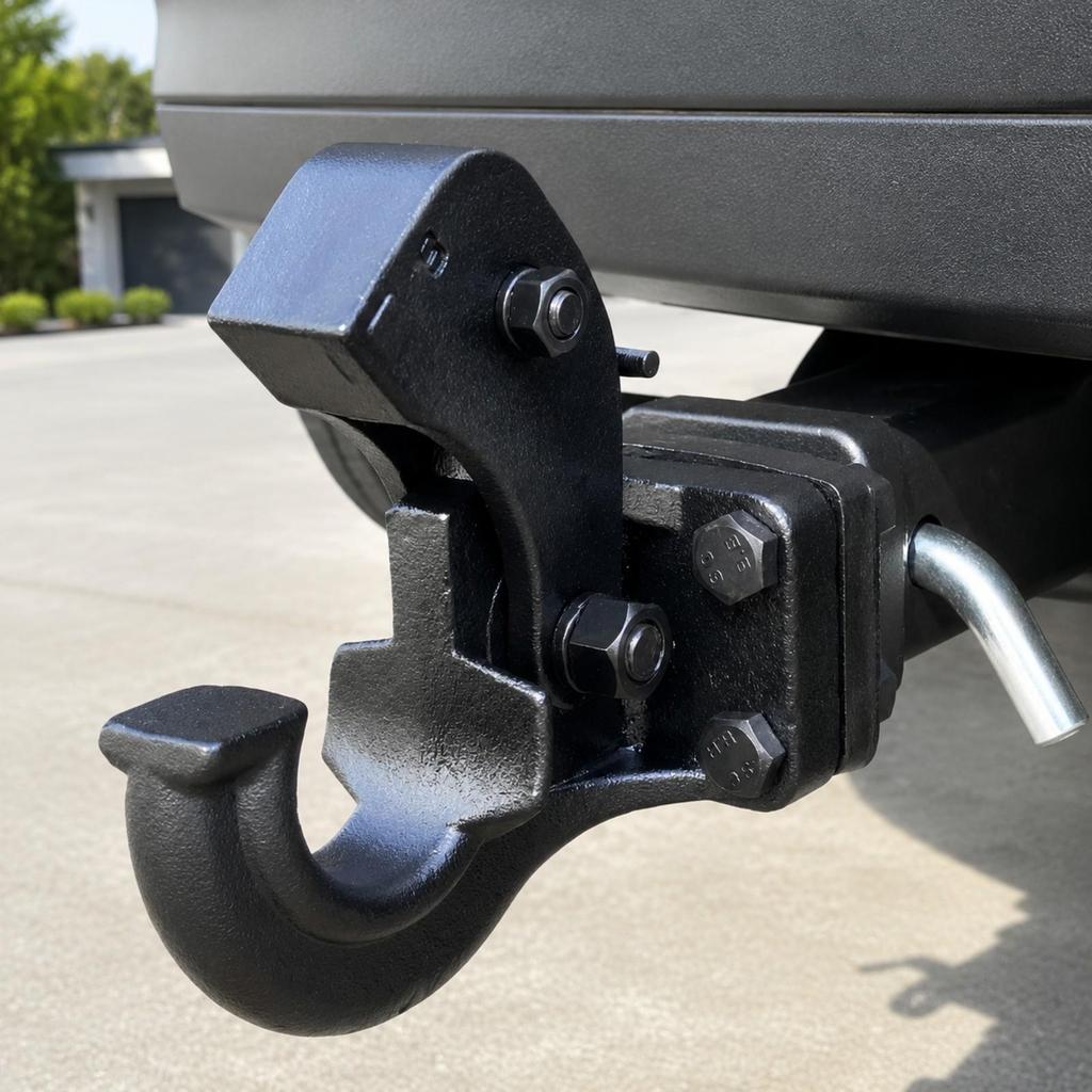 Textured Tow Hitch Attachment Heavy-Duty Construction, Arm with Hook,