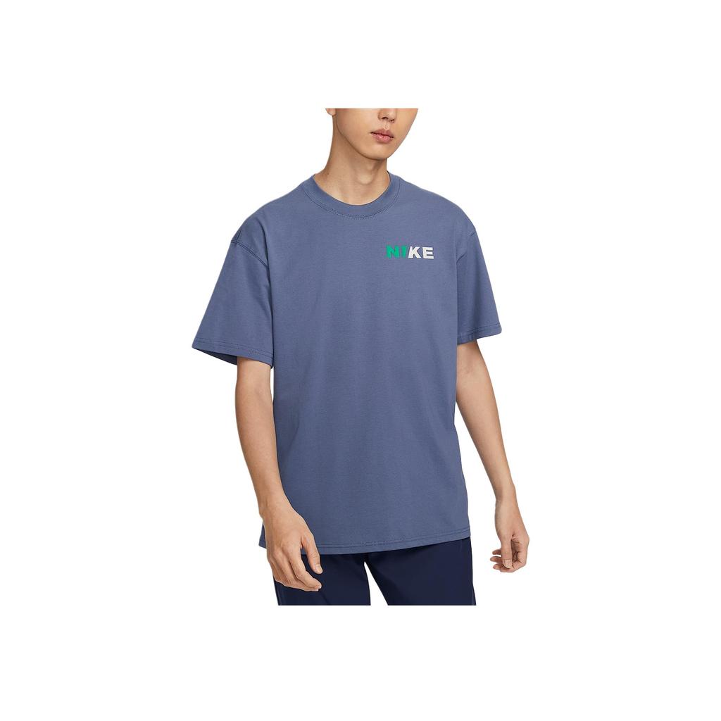 Nike Max90 Camiseta de Manga Corta Pulóver de Corte Holgado Cómodo para Hombre Tops Azul Puro HJ3365-491