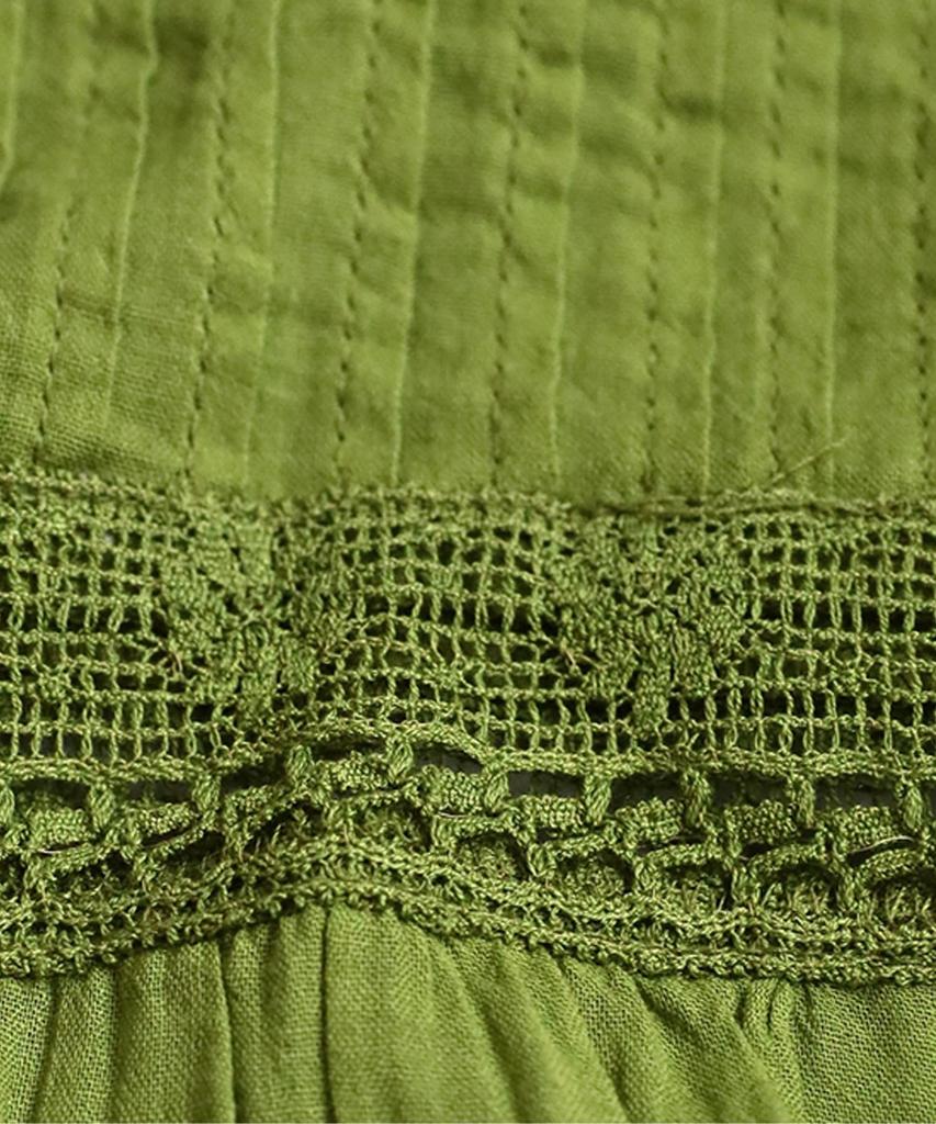 Antiqua Embroidered Long Sleeve Indian One Size Green Women's Blouse, Cotton, IYA-00076, 30,