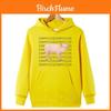 Hochwertiger Herren-Hoodie mit lustigem Schweinchen-Motiv aus kuscheligem Polyestergewebe