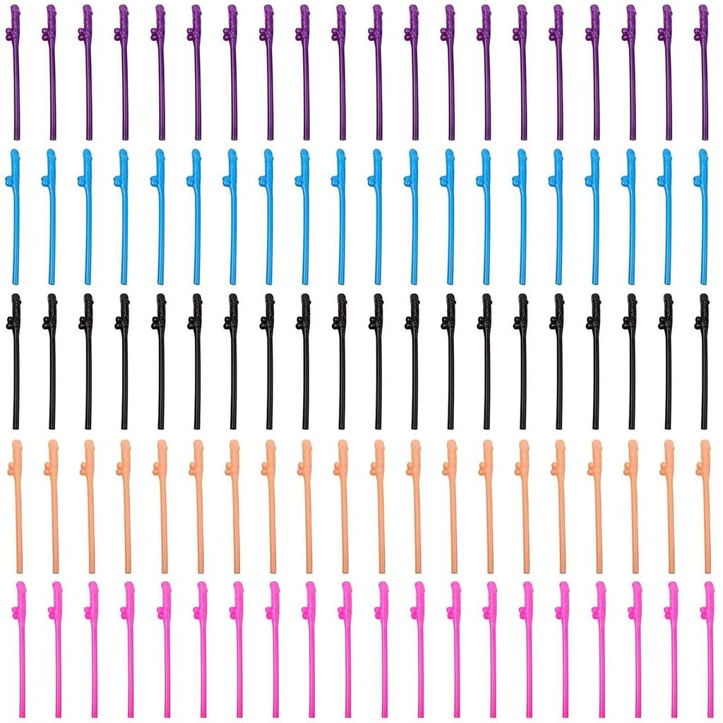 100PC Hen Party Bar Willy Straws Party Phallus Girls Night Out Accessories Straws