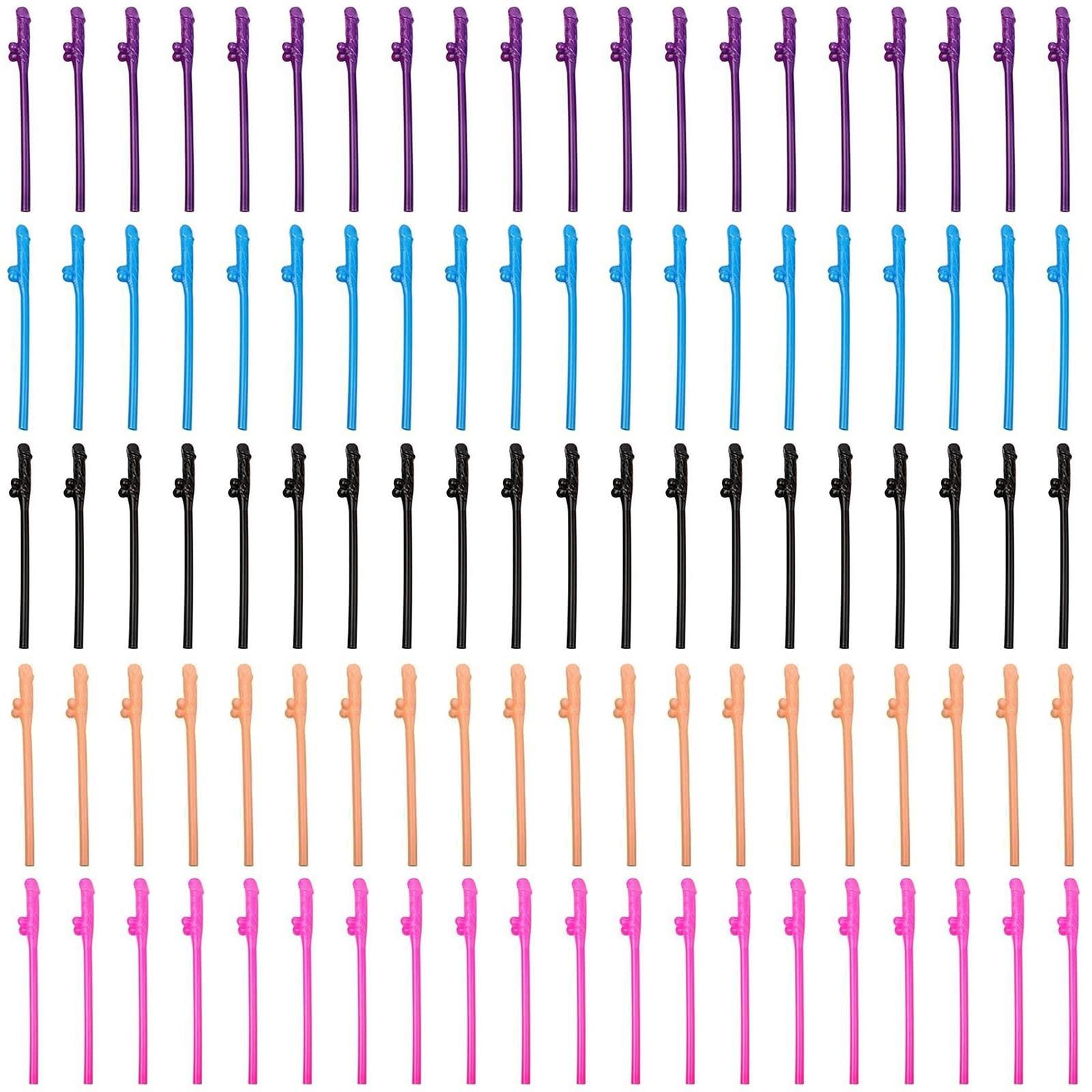 

100PC Дівич-вечір Бар Willy Straws Party Phallus Girls Night Out Аксесуари Соломини One Size