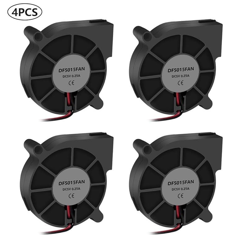 4PCS 5015 USB 5V Blower Cooling Fan 50mm x 50mm x 15mm 5V USB Blower Fan for Small Appliances Series Replacement