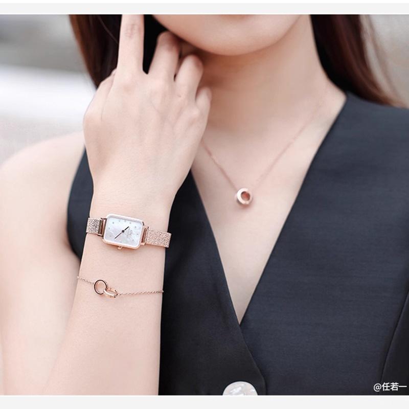 DANIEL WELLINGTON Star Small Double Ring Simple Fashion Alloy Bracelet Women's Style DW00400357