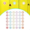 Number Markers Line Up Stickers 4" Self Sticky Removable Multifunctional for Back To