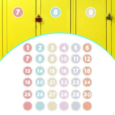 Number Markers Line Up Stickers 4" Self Sticky Removable Multifunctional for Back To