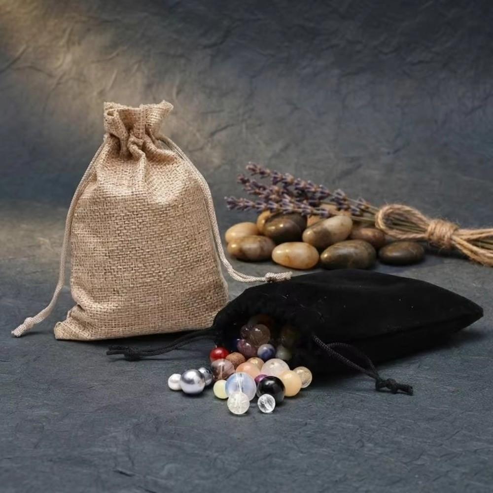 Burlap Jewelry Drawstring Pouches Velvet Jewelry Storage Bags Velvet Jewelry Pouches  Party Favors