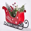 Schmiedeeisen Weihnachts-Schlitten Ornament Wiederverwendbare Weihnachtsmann Schlitten Figur Weihnachtsgeschenk