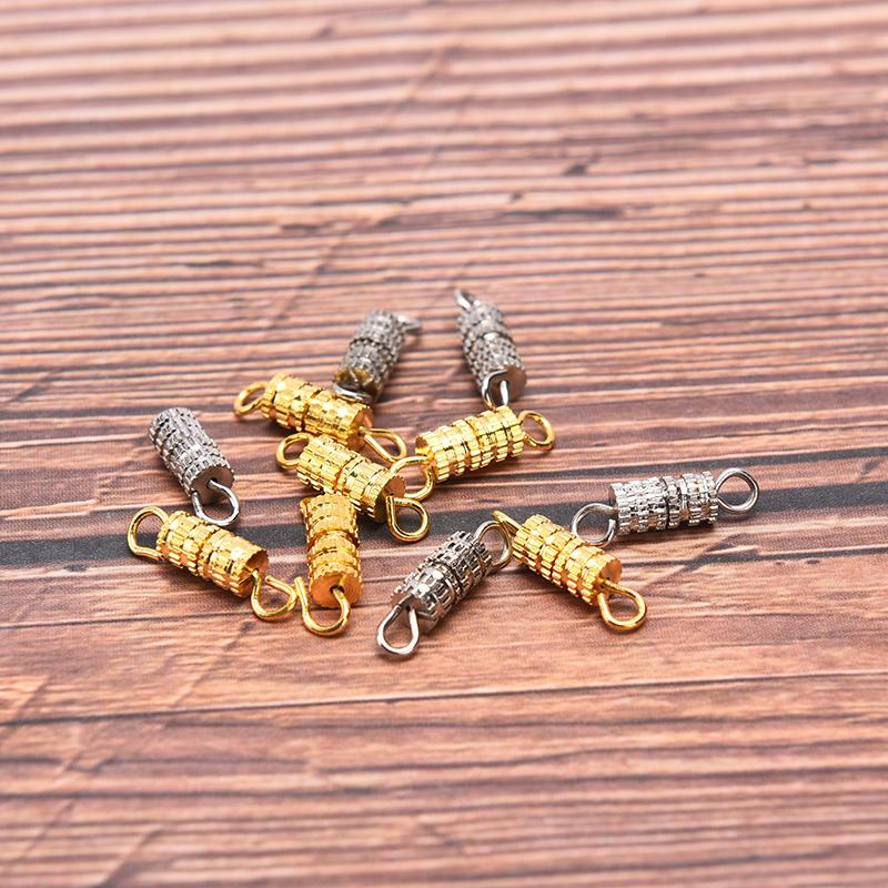 

20шт ювелирные соединители пряжки закрытые бисероплетение винтовые застежки браслет «сделай сам»