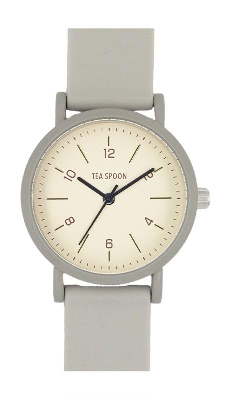 [Follow] Tea Spoon Round Rubber Strap Watch N04721A-1 LGY Women's Gray