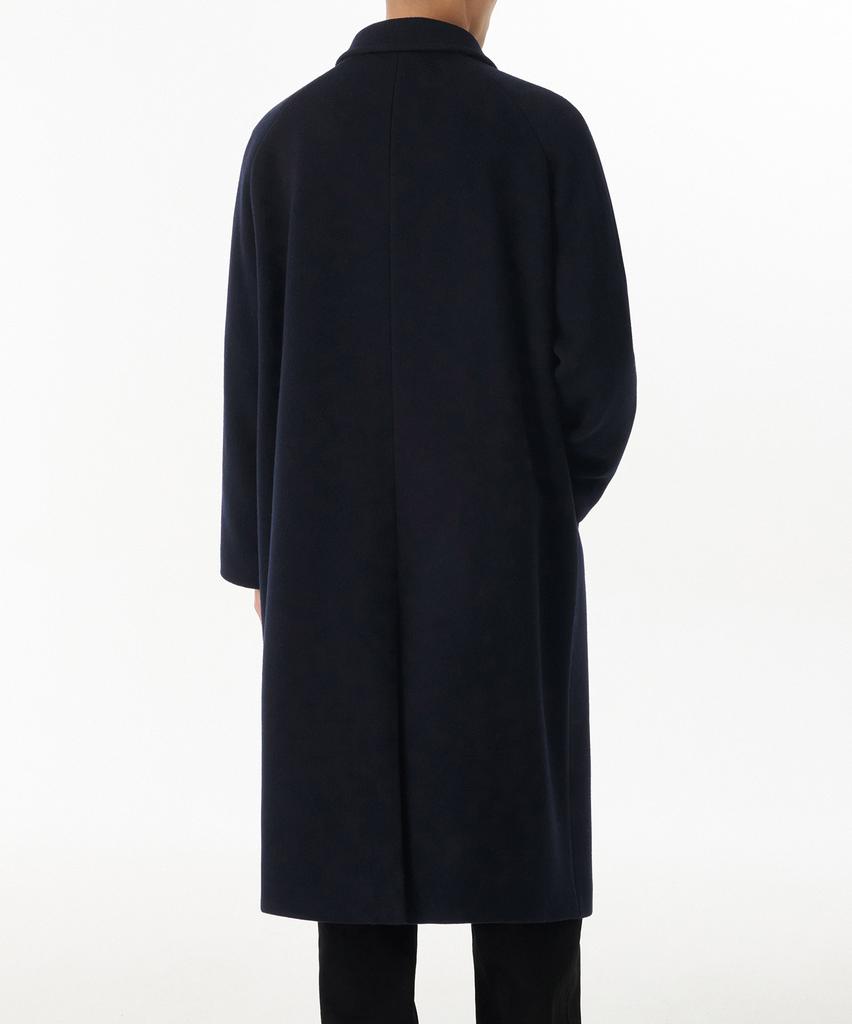 Musinsa Standard Cashmere Blend Oversized Minimal Balmacaan Coat [Navy]