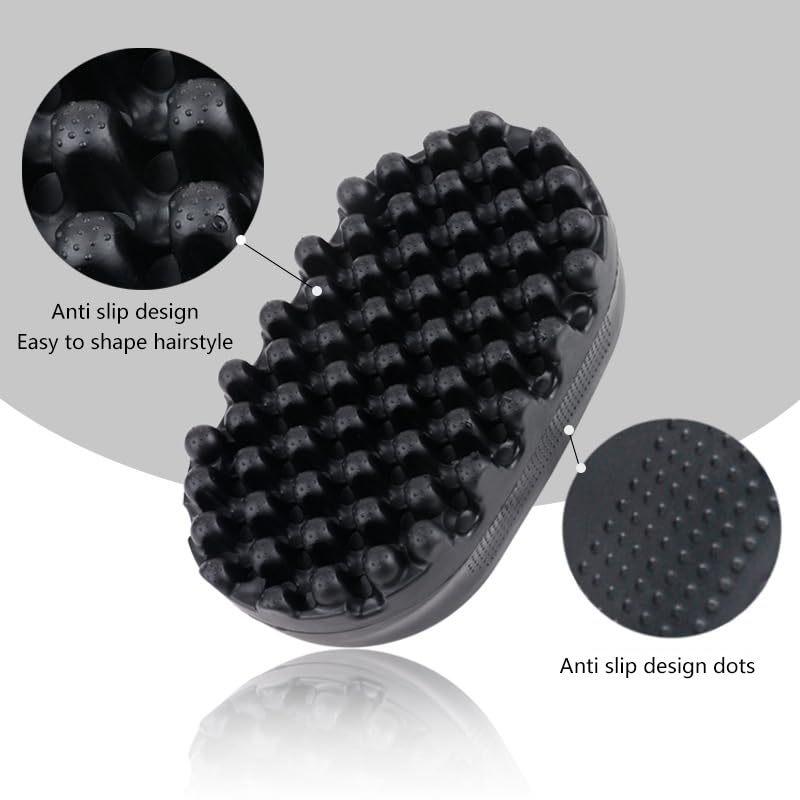 WANMEI Silicone Magic Twist Hair Brush Portable Easy-Rinse Durable Unisex Hair Comb for Normal Hair-Styling Accessory for Curly